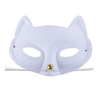 P'tit Clown 17013 Loup Tissu Chat avec Moustaches - Blanc