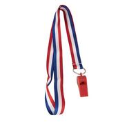 P'tit Clown - 17200 - Sifflet en Plastique avec Ruban Bleu Blanc Rouge - Parfait pour Supporter la France Lors des Célébrations et Événements Sportifs