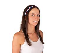 P'tit Clown - 18300 - Serre-Tête Tressé Bleu Blanc Rouge - Parfait pour supporter la France lors des Célébrations et Événements Sportifs