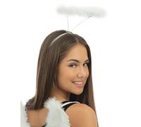 P'TIT CLOWN - 19560 - Serre-Tête Halo d'Ange, Auréole - Angel's Halo - Accessoire de Déguisement - Pour Carnaval, Saint Valentin, Fêtes à Thèmes, Nouvel An, Halloween, Noël, Christmas - Blanc