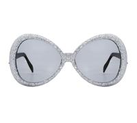 P'tit Clown - 20033 - Lunettes Disco Paillettes - Disco Glitter Glasses - Accessoire de Déguisement - Carnaval, Fêtes à Thèmes, Nouvel An, St Sylvestre, Festival, Soirée Costumée - Plastique - Argent