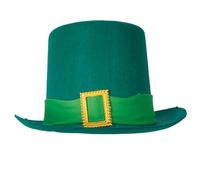 P'TIT CLOWN - 20042 - Chapeau Feutre Haut de Forme St Patrick - Accessoire de Déguisement parfait pour les Évènements sur le Thème de l'Irlande - Adulte, Unisexe - Polyester - Vert