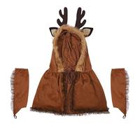 P'TIT Clown - 21019 - Set de Déguisement Renne Adulte - Taille Unique - Idéal pour Tenue Carnaval, Cosplay, Halloween, Fête Costumée, Spectacles, Soirées à Thème, Evénements Déguisés