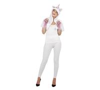 P'TIT CLOWN - 21020 - Set de Déguisement Licorne - Cape à Capuche, Manchettes - Pour Carnaval, Fêtes à Thèmes, Pride, Festival, EVG, EVJF, Soirées Costumées, Nouvel An, Halloween - Adulte