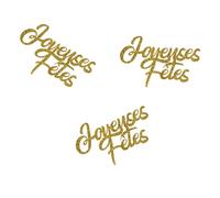 P'TIT CLOWN - 21054 - Confettis de Table à Paillettes "Joyeuses Fêtes" - Pour Décoration de Fêtes d'Anniversaires, Nouvel An, Noël, Marriage, EVJF, EVG - Or