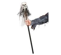 P'TIT Clown - 22217 - Bâton de Prêtre Vaudou pour Déguisement Halloween - 90 cm - Accessoire en Plastique Idéal pour Compléter Votre Costume Effrayant