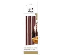 P'TIT Clown - 22411 - Fontaines de Fête - Lot de 3 - Accessoires pour Fêtes Anniversaires, Mariages, Noël, Nouvel an, Décoration Gâteaux - 12 cm - Rose Gold
