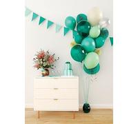 P'TIT CLOWN - 22449 - Ballons Anniversaire - Lot de 10 - Ø 30 cm - Latex Naturel - Ballons Gonflables à l’Air, Hélium - Décoration Fête de Naissance, Mariage, Fiançailles, Baby Shower -Nuances de Vert