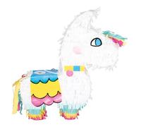 P'TIT CLOWN - 22910 - Pinata Lama - Remplissage Facile - Accessoire Décoration Fêtes d'Anniversaire Enfant, Kermesses, Célébrations - Carton, Papier - Blanc - 39 x 44 cm