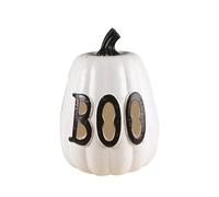 décoration citrouille boo lumineuse 26x19cm - ptitclown 22957 Blanc