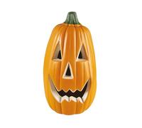 P'TIT CLOWN - 22979 - Citrouille Halloween Lumineuse - Décoration Automne Intérieur, Extérieur - Effet Éclatant - (Citrouille Longue, 34 cm)