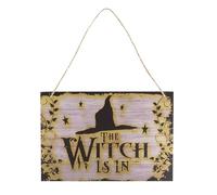 P'TIT CLOWN - 22989 - Pancarte Sorcière à Suspendre 39 cm - Parfaite pour Décoration Halloween