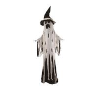P'tit Clown - 23017 - Automate Halloween Animé - Animatronique Fantôme Grincheux sur Pieds - Animatronics - Sonore et Lumineux - Parfait pour Une Décoration Effrayante - Piles Non incluses - 210 cm