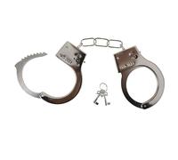 P'tit Clown - Accessoire Déguisement Policier, Officier de Police, Militaire - Badge, Insigne, Holster - Pour Compléter Tenue Carnaval, Cosplay, Fête Costumée (Menotttes de policier)