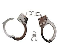 P'tit Clown - 23020 - Fausses Menottes de Policier - Accessoire Déguisement Policier, Officier de Police, Militaire - Pour Compléter Tenue Carnaval, Cosplay, Fête Costumée