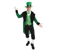 P'TIT CLOWN - 23239 - Déguisement Leprechaun Adulte - Unisexe, Luxe - Incarnez la célèbre mascotte Irlandaise - Taille S/M