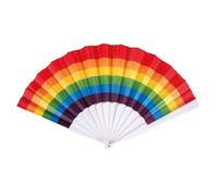 P'TIT CLOWN - 23260 - Éventail Arc-en-Ciel - Parfait pour Carnaval, Pride - Adulte, Unisexe