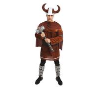 P'TIT CLOWN - 23285 - Jambières, Guêtres Viking - Viking's Gaiters - Luxe - Accessoire de Déguisement - Parfait pour Carnaval, Fêtes à Thèmes, Soirées Costumées, Halloween - Adulte Unisexe - La Paire