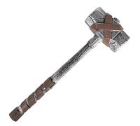 P'TIT Clown - 23288 - Marteau Factice - Accessoire Déguisement Thor, Viking - pour Compléter Costume Carnaval, Cosplay, Halloween - Fête Costumée - Plastique - 60 cm