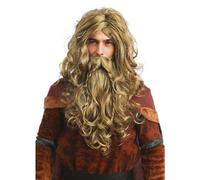P'TIT CLOWN - 23290 - Perruque et Barbe de Viking Luxe - Viking's Wig - Accessoire de Déguisement pour Carnaval, Fêtes à Thèmes, Soirées Costumées, Halloween - Cheveux Synthétiques - Adulte Homme