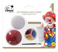 P'TIT CLOWN - 23350 - Kit Maquillage Clown Enfant - Make-up - Peinture Visage - Facile à Utiliser -Lavable - Non Toxique - Déguisement - Carnaval, Halloween, Anniversaire, Cosplay