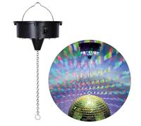 P'TIT CLOWN - 23365 - Moteur Lumineux pour Boule à Facettes - Effets LED Multicolores - Accessoire de Soirée, Disco, Fête, Anniversaire, Événement - Plastique - Noir