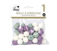 P'TIT CLOWN - 23441 - Boules à Sarbacane en Papier Multicolores - Lot de 50 - Accessoires de Fête Amusant pour Jeux et Animations - Parfait pour Nouvel An, Noël