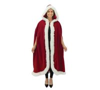 P'tit Clown - 23624 - Cape Noel Luxe - Longue avec Capuche - Accessoire Déguisement Mère Noël, Santa