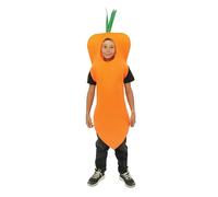 P'TIT CLOWN - 23789 - Costume Carotte Enfant - Déguisement Original Carnaval, Anniversaire, Spectacle, Halloween, Cosplay et Fête Costumée - Taille Unique - Orange