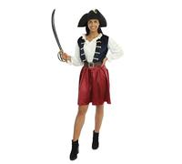 P'TIT CLOWN - 23799 - Costume pirate - bleu - adulte femme - L/XL