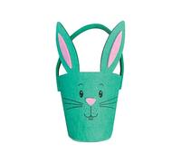 P'tit Clown - 23843 - Panier de Pâques - Sac de Décoration Vide - Parfait pour Chasse aux Oeufs, Jeux de Paques Enfants, Filles, Garçons - Hauteur : 21 cm - Feutrine - Vert