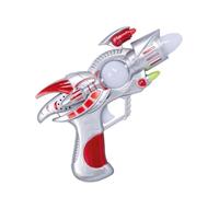 P'TIT CLOWN - 23855 - Faux Pistolet de l'espace - Lumières Clignotantes, Effets Sonores - Accessoire Déguisement Soldat de l’Espace, Alien - Carnaval, Halloween, Cosplay - 3 Piles AA (Non incluses)