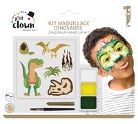 P'TIT CLOWN - 23878 - Kit Maquillage Dinosaure Enfant - Make-up - Peinture Visage - Facile à Utiliser -Lavable - Non Toxique - Déguisement - Carnaval, Halloween, Anniversaire, Cosplay