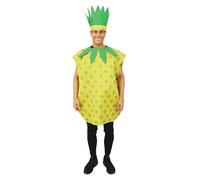 P'TIT CLOWN - 23925 - Costume Ananas Adulte - Unisexe - Déguisement Fruit et Légume - Pour Carnaval, Halloween, Cosplay, Fêtes Costumées et Évènements à Thème - Polyester - Taille Unique - Jaune