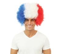 P'tit Clown - 23988 - Perruque Afro - Bleu, Blanc, Rouge
