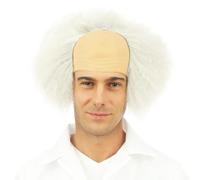 P'tit Clown - 24005- Perruque Savant Fou - Mad Scientist Wig - Accessoire de Déguisement - Carnaval, Fêtes à Thèmes, Halloween, Nouvel an, Cosplay, Manga - Adulte Homme - Cheveux Synthétiques - Gris