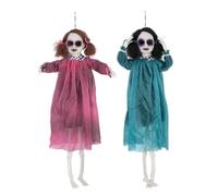 P'tit Clown - 24067 - Poupée Hantée Lumineuse à Suspendre - Décoration Halloween, Maison Hantée - Vendue à l’Unité - Couleur Aléatoire - 50cm - Piles Incluses.