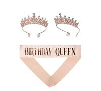 P'TIT CLOWN - 24265 - Set diadème - Birthday Queen - métal - rose gold - adulte
