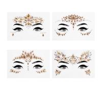 P'TIT CLOWN - 24367 - Strass pour le visage - or - 4 modèles aléatoires