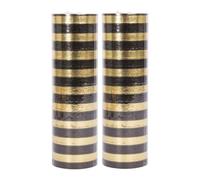 P'TIT CLOWN - 24370 - Rouleaux de Serpentins - 4 m - Lot de 2 - Accessoire Festif Idéal pour Décoration de Fêtes, Anniversaires, Mariages, Nouvel An, Noël ou Soirées à Thème - Or, Noir