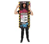 P'TIT CLOWN - 24427 - Costume Radar Adulte - Déguisement Humoristique Policier - Soirée à Thème, Carnaval, Halloween, EVG - Taille Unique