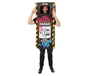 P'TIT CLOWN - 24427 - Costume Radar Adulte - Déguisement Humoristique Policier - Soirée à Thème, Carnaval, Halloween, EVG - Taille Unique