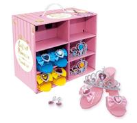 P'tit Clown - 24516 - Coffret Dressing Princesse - Accessoires Fantaisie Enfant - Chaussures, Diadèmes et Bijoux - Jeu d’Imitation, Carnaval, Anniversaire, Fête à Thème - 3 Couleurs