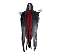 P'tit Clown - 24620 - Automate Halloween Faucheuse Dansante à Suspendre - Animatronique Faucheuse - Décoration Halloween Animée, Sonore, Lumineuse - Piles (3xAA) Non Incluses - 120 cm