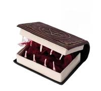 P'tit Clown - 24623 - Automate Halloween Livre Hanté à Poser - Animatronique Grimoire Maléfique - Déco Sonore, Lumineuse - Accessoire Maison Hantée, Sorcier, Magie Noire - Piles Non Incluses - 14 cm