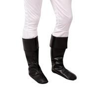 P'TIT Clown - 28252 - sur-Bottes - Overboots - Accessoire de Déguisement - Pirate, Père Noël, Capitaine - Parfait pour Carnaval, Halloween, Noel, Cosplay - Fêtes à Thèmes - Simili Cuir - Noir