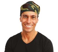 P'TIT Clown - 29185 - Bandana Militaire - Accessoire de Déguisement - Military Accessory - Soldat, Forces Spéciales - Parfait pour Carnaval, Halloween, Cosplay, Manga, Fêtes à Thèmes - Vert Kaki