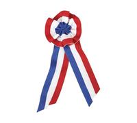 P'TIT CLOWN - 33339 - Cocarde Bleu Blanc Rouge - Accessoire pour Célébrer la France, 14 Juillet, Évènments Nationaux, Célébrations Sportives - Hauteur 20 cm, Ø 8 cm