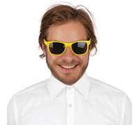 P'TIT CLOWN - 35891 - Lunettes Blues Brothers - Accessoire de Déguisement - Parfait pour Carnaval, Fêtes à Thèmes, Soirées Costumées, Fluo, Festivals, Halloween, Party - Jaune - Plastique