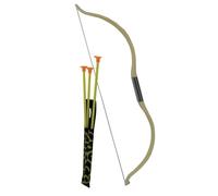 P'TIT Clown - 38003 - Arc avec Flèches - Accessoire de Déguisement Indien, Western, Far West, Cow-Boy - Carnaval, Fêtes à Thèmes, Soirées Costumées Halloween, Anniversaire - Plastique - 52 x 12 cm